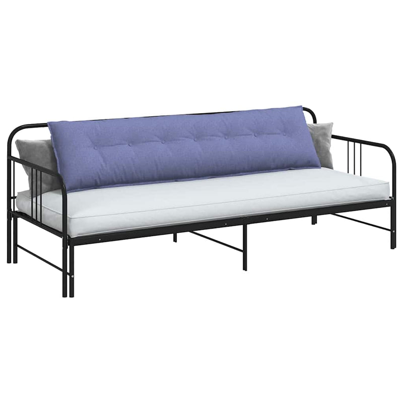 Load image into Gallery viewer, Vidaxl rugkussen jeans blauw 200 x 19 x 50 cm stof
