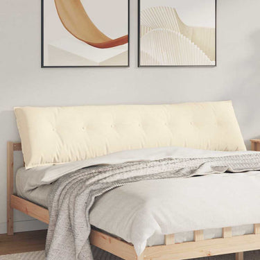 Vidaxl rugkussen crème 200 x 50 cm cordstof