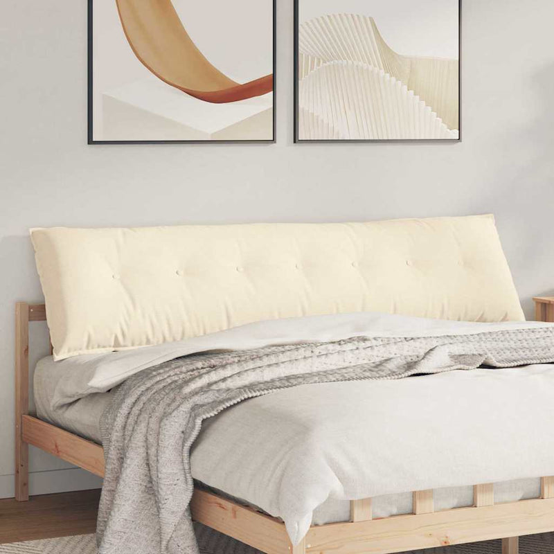 Load image into Gallery viewer, Vidaxl rugkussen crème 200 x 50 cm cordstof
