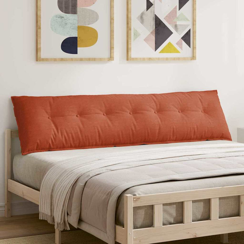 Load image into Gallery viewer, Vidaxl rugkussen rood-oranje 200 x 50 cm cordstof
