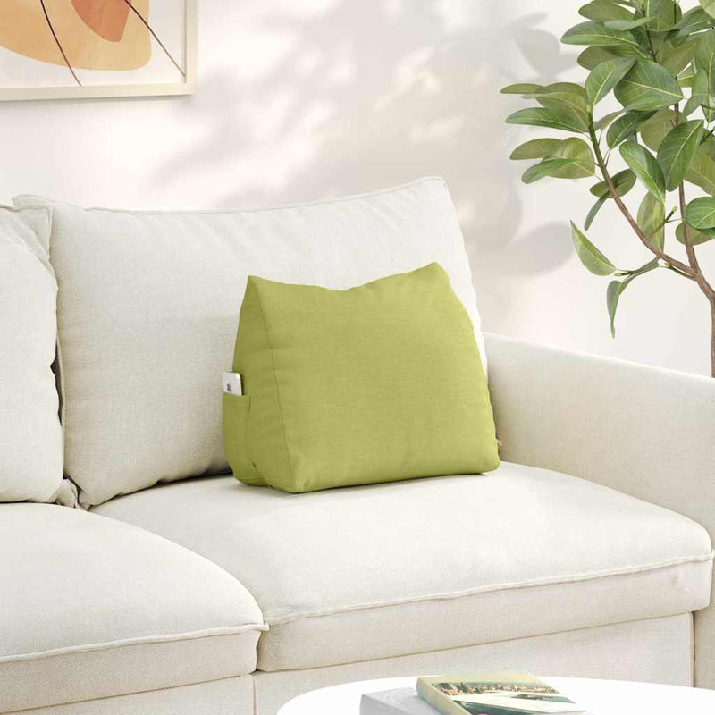 Load image into Gallery viewer, Vidaxl rugkussen lichtgroen 45 x 20 x 35 cm stof
