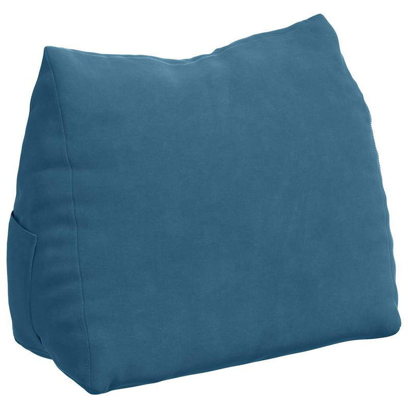Load image into Gallery viewer, Vidaxl rugkussen blauw 45 x 20 x 35 cm cordstof
