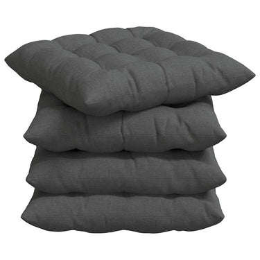 Vidaxl zitkussens 4 pcs donkergrijs 40 x 40 x 6 cm stof