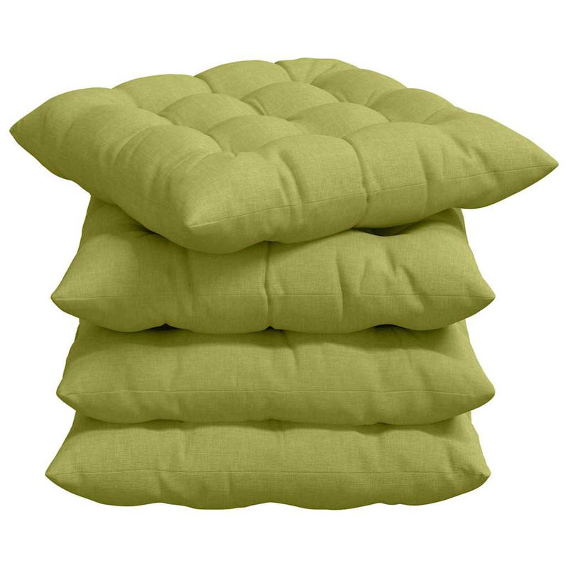 Load image into Gallery viewer, Vidaxl zitkussens 4 pcs lichtgroen 40 x 40 x 6 cm stof
