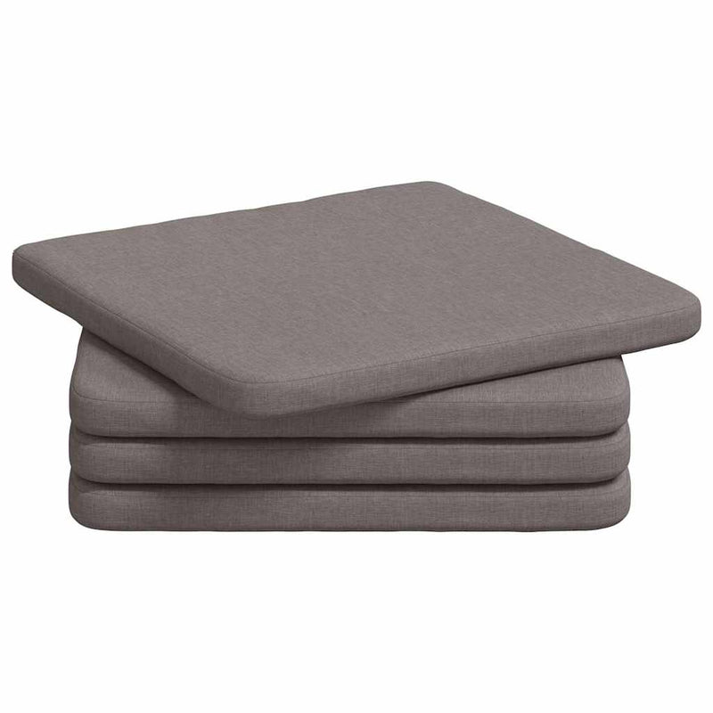 Load image into Gallery viewer, Vidaxl zitkussens 4 pcs taupe 40 x 40 x 3 cm stof
