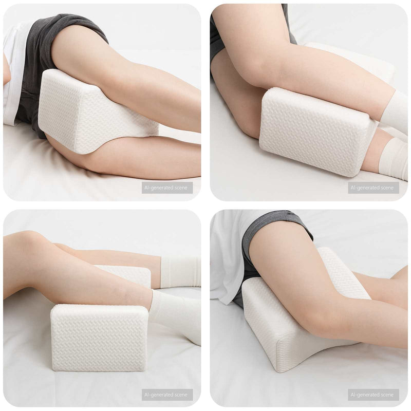 Load image into Gallery viewer, Vidaxl knee pillow wit polyester 26 x 21,5 x 15 cm
