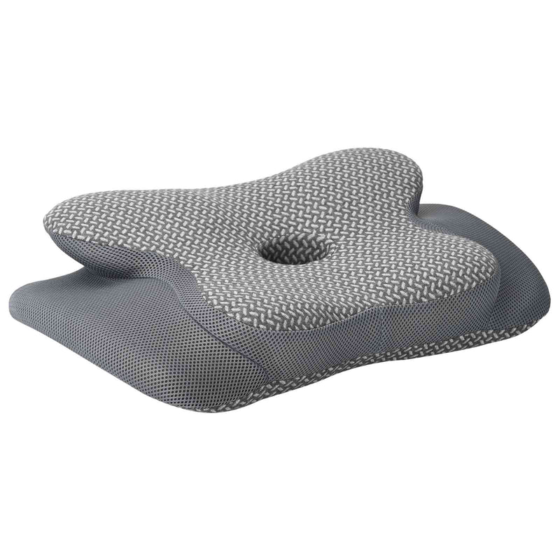 Load image into Gallery viewer, Vidaxl halskussen met kussen grijs 58 x 38 x 12 cm polyester
