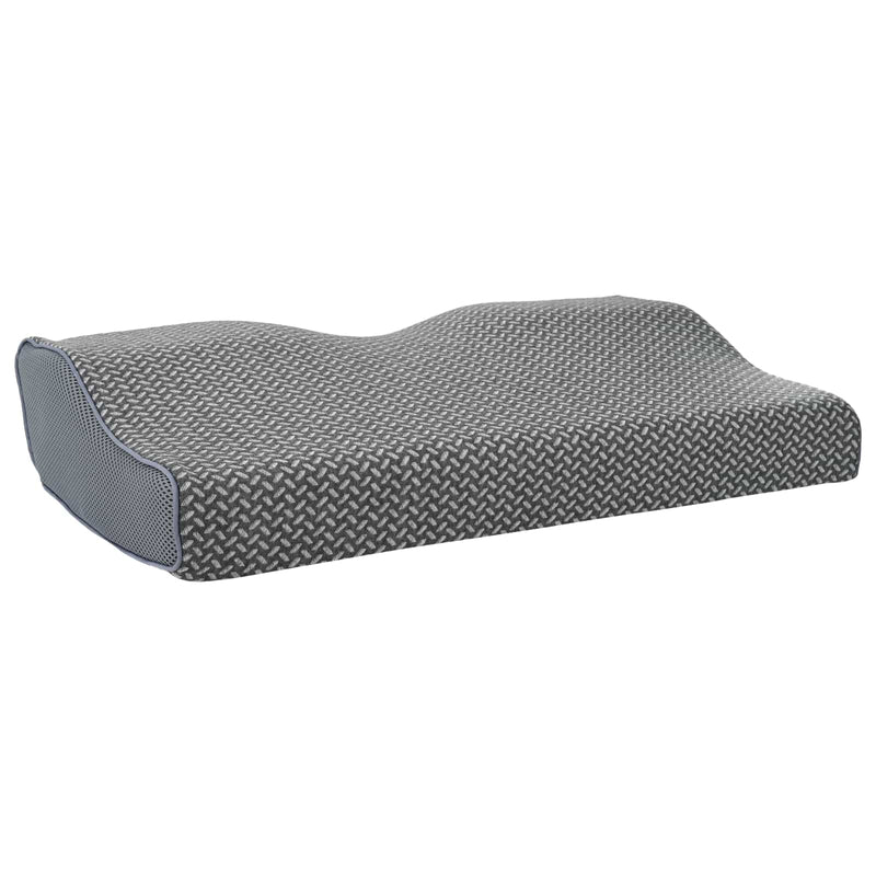 Load image into Gallery viewer, Vidaxl hoofdkussen met kussen grijs 60 x 34 x 11 cm polyester
