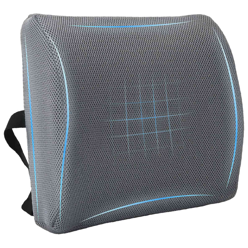Load image into Gallery viewer, Vidaxl rugkussen met kussen grijs 36 x 30 x 12 cm met gaasdoek
