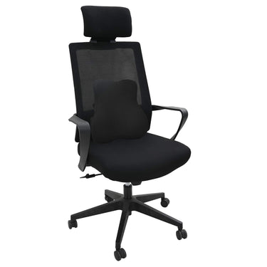 Vidaxl hoofdkussen met kussen zwart 40 x 40 x 11 cm met gaasdoek
