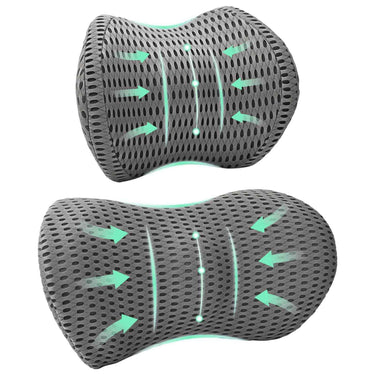 Vidaxl kussenset met kussen verstelbaar 2 pcs grijs 4d mesh
