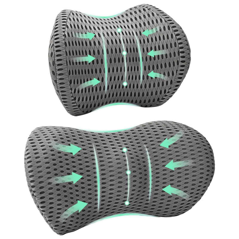 Load image into Gallery viewer, Vidaxl kussenset met kussen verstelbaar 2 pcs grijs 4d mesh
