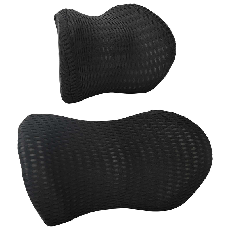 Load image into Gallery viewer, Vidaxl kussenset met kussen verstelbaar 2 pcs zwart 4d mesh
