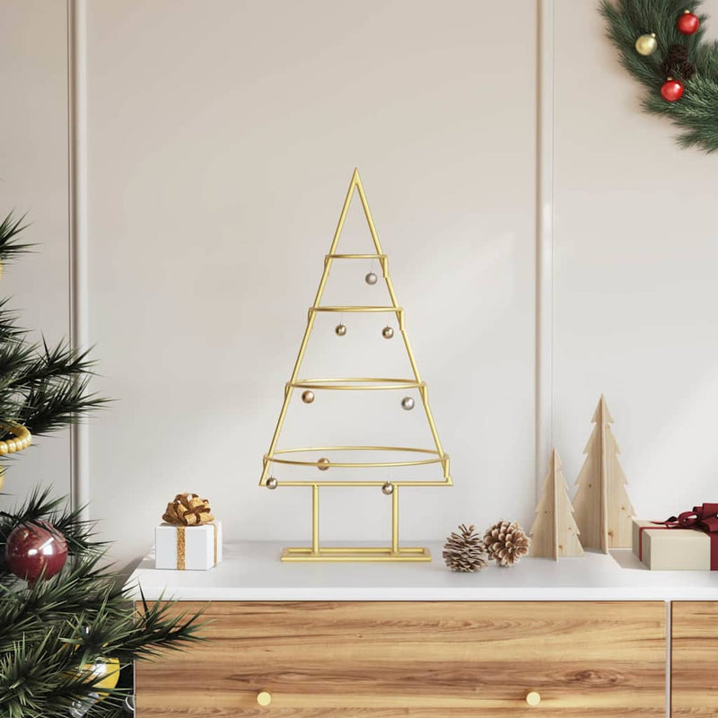Load image into Gallery viewer, Vidaxl metalen kerstboom met standaard goud 60 cm poedergecoat staal

