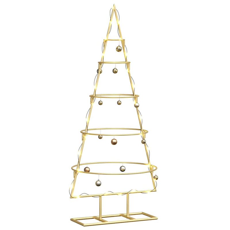Load image into Gallery viewer, Vidaxl metalen kerstboom met standaard goud 90 cm poedergecoat staal

