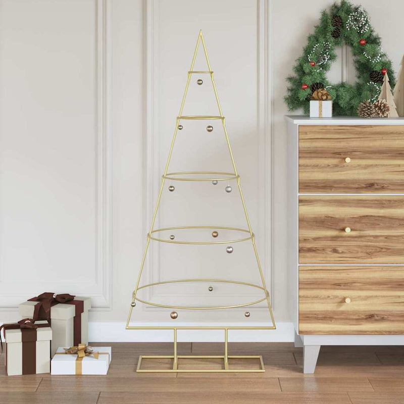 Load image into Gallery viewer, Vidaxl metalen kerstboom goud 124,5 cm poedergecoat staal
