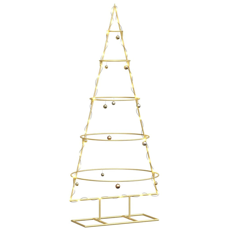 Load image into Gallery viewer, Vidaxl metalen kerstboom goud 124,5 cm poedergecoat staal
