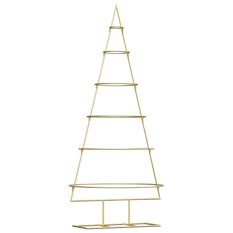 Load image into Gallery viewer, Vidaxl metalen kerstboom met standaard goud 148 cm poedergecoat staal
