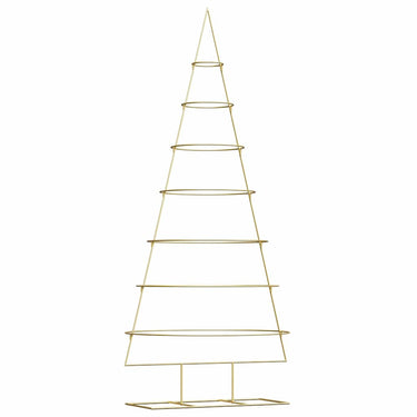 Vidaxl metalen kerstboom met standaard goud 209 cm poedergecoat staal