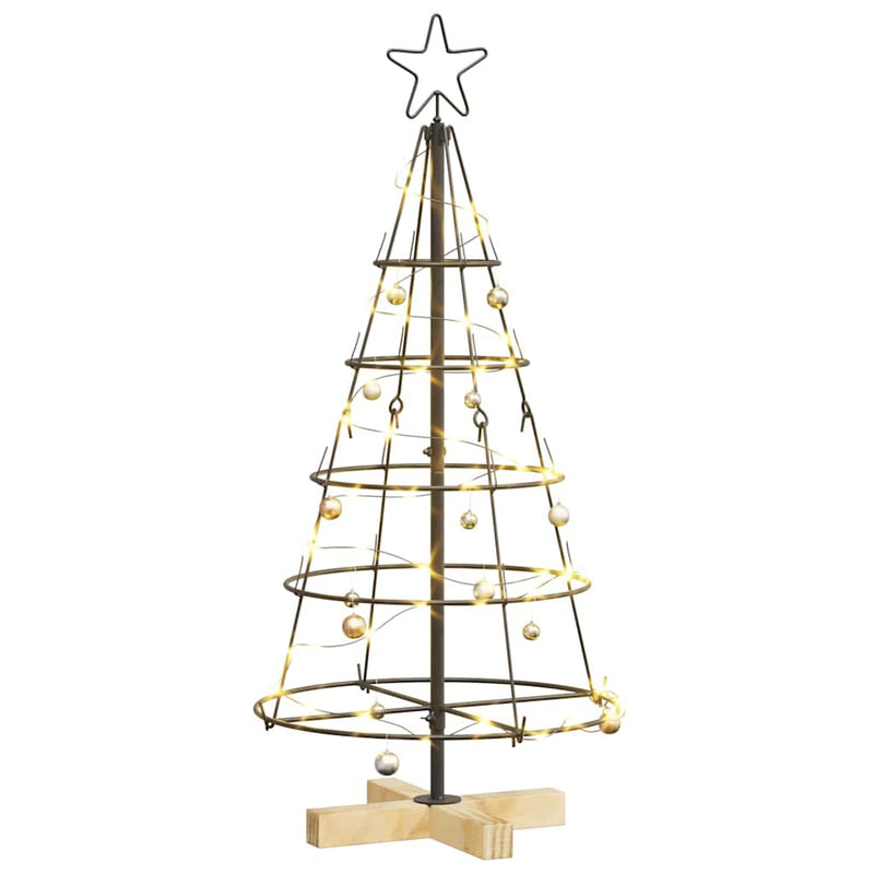 Load image into Gallery viewer, Vidaxl kerst cone boom met standaard zwart 90 cm staal
