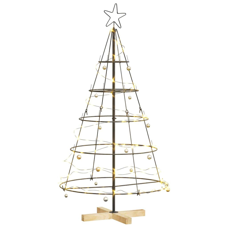 Load image into Gallery viewer, Vidaxl kerst cone boom met standaard zwart 126 cm staal
