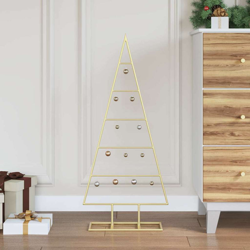 Load image into Gallery viewer, Vidaxl metalen kerstboom met standaard goud 90 cm poedergecoat staal
