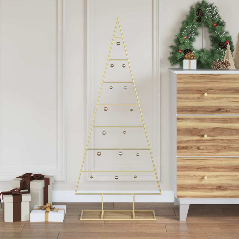 Load image into Gallery viewer, Vidaxl metalen kerstboom met standaard goud 125 cm poedergecoat staal
