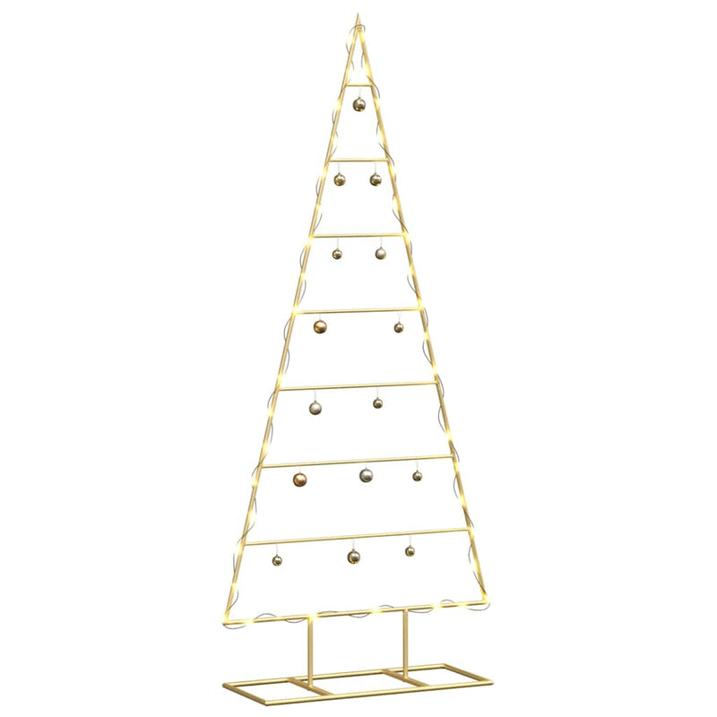 Load image into Gallery viewer, Vidaxl metalen kerstboom met standaard goud 125 cm poedergecoat staal
