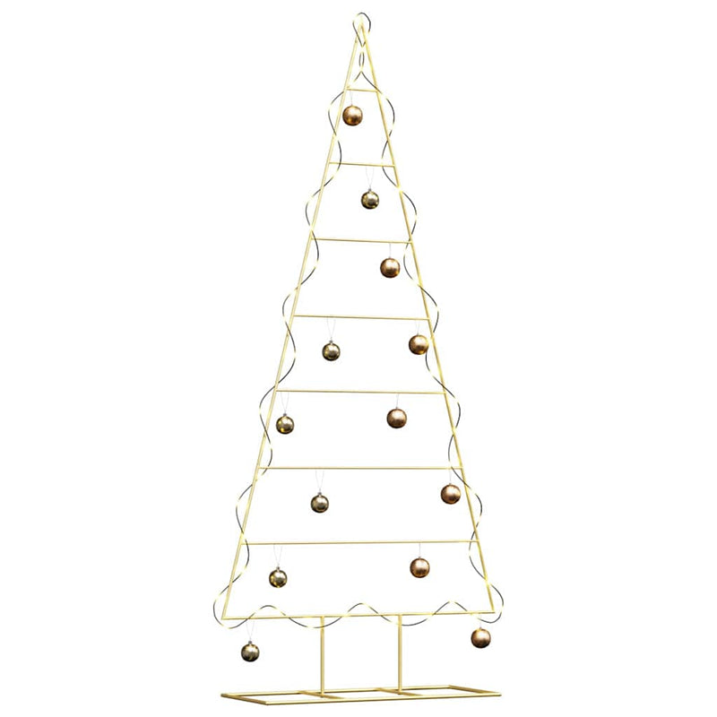 Load image into Gallery viewer, Vidaxl metalen kerstboom met standaard goud 181 cm poedergecoat staal
