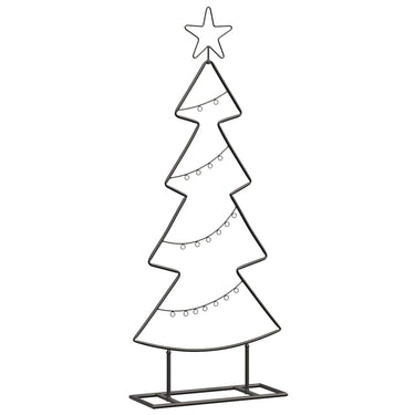 Vidaxl metalen kerstboom met standaard zwart 90,5 cm staal