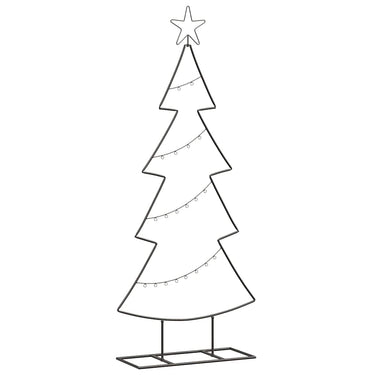 Vidaxl metalen kerstboom met standaard zwart 125 cm staal