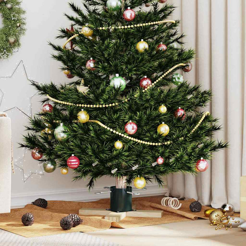 Load image into Gallery viewer, Vidaxl kerstboomstandaard groen 50 x 50 x 16 cm massief grenenhout
