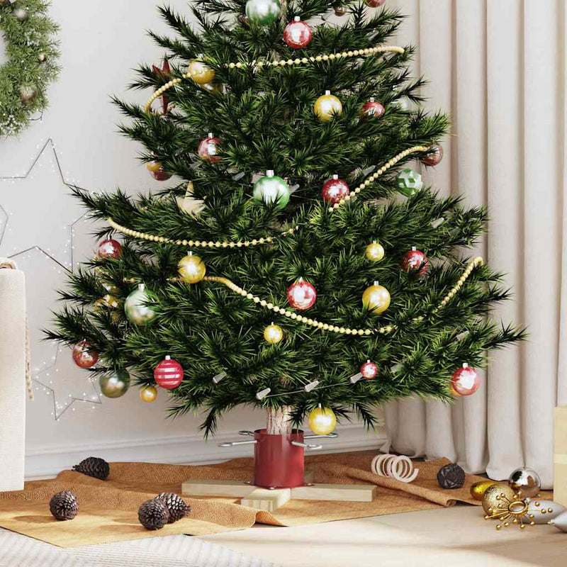 Load image into Gallery viewer, Vidaxl kerstboomstandaard 1.73 rood 50 x 50 x 16 cm massief grenenhout
