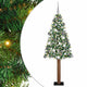 Vidaxl slanke kerstboom groen 180 cm pvc en massief dennenhout