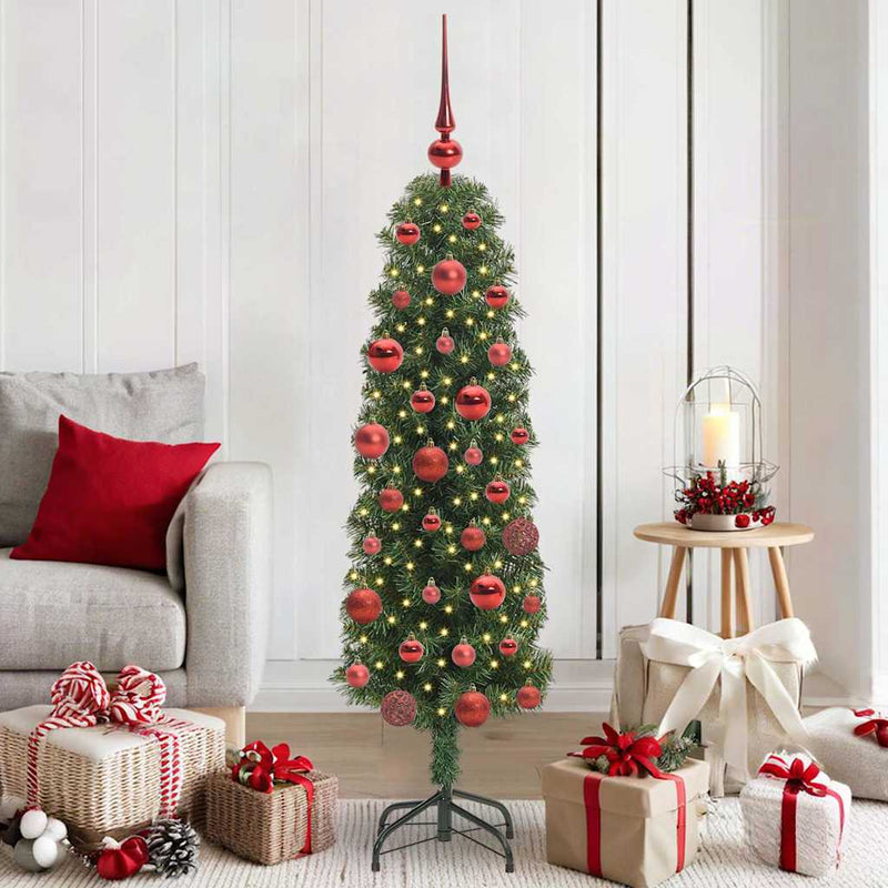 Load image into Gallery viewer, Vidaxl kunstkerstboom groen 150 cm pvc en staal en kunststof
