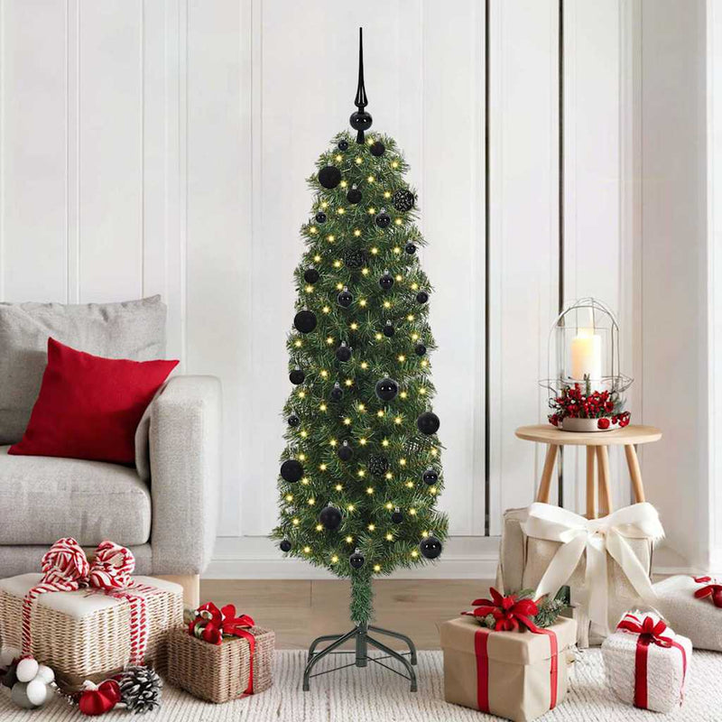 Load image into Gallery viewer, Vidaxl kunstkerstboom groen 150 cm pvc en staal en kunststof
