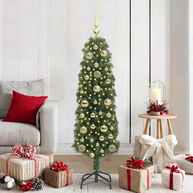 Load image into Gallery viewer, Vidaxl kunstkerstboom groen 150 cm pvc en staal en kunststof
