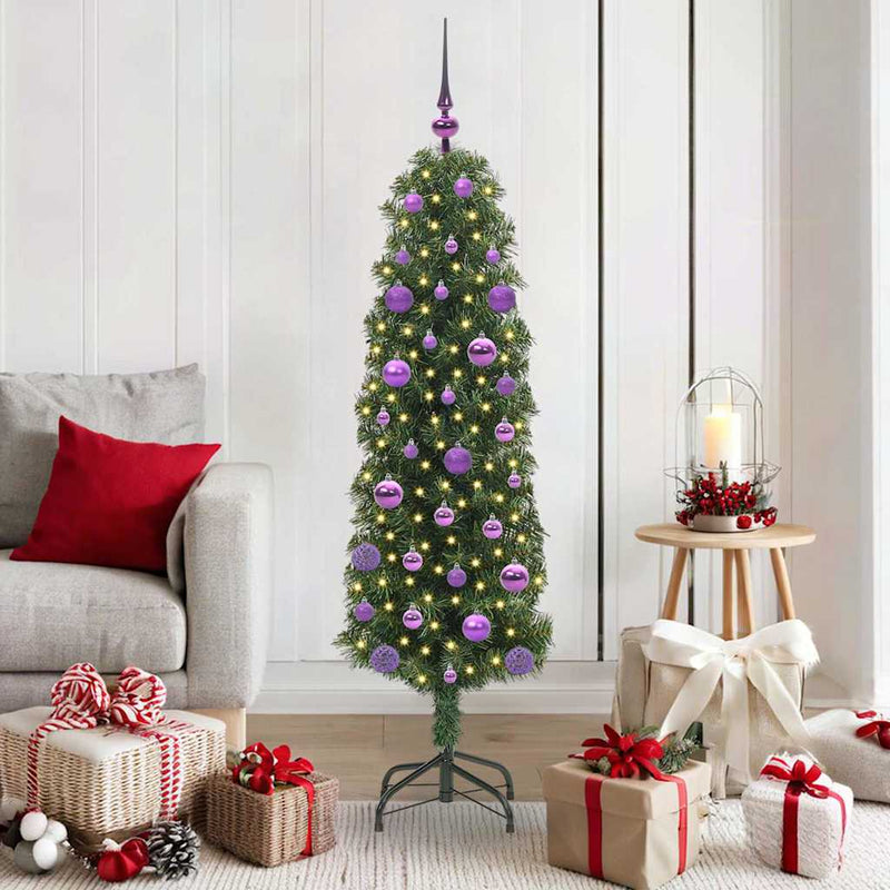 Load image into Gallery viewer, Vidaxl kunstkerstboom groen 150 cm pvc en staal en kunststof
