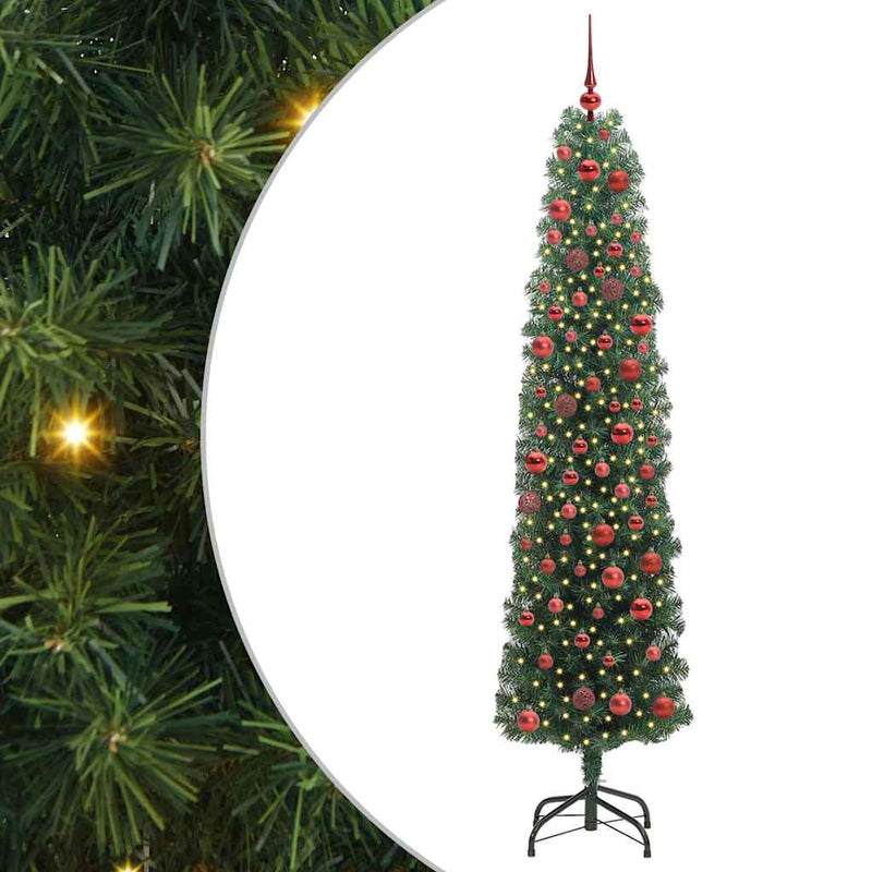 Load image into Gallery viewer, Vidaxl kunstkerstboom groen 180 cm pvc en staal en kunststof
