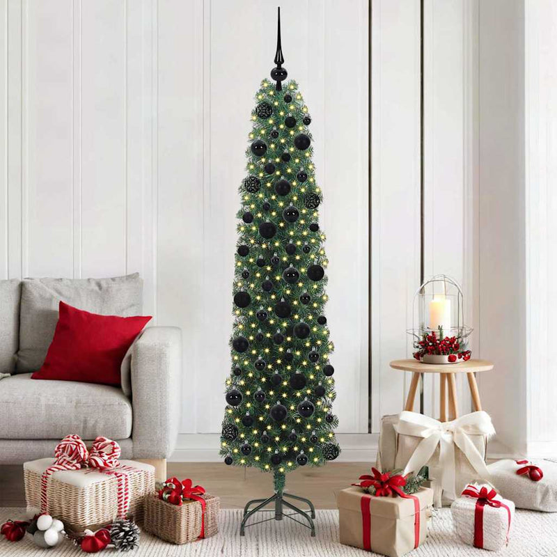 Load image into Gallery viewer, Vidaxl kunstkerstboom groen 180 cm pvc en staal en kunststof
