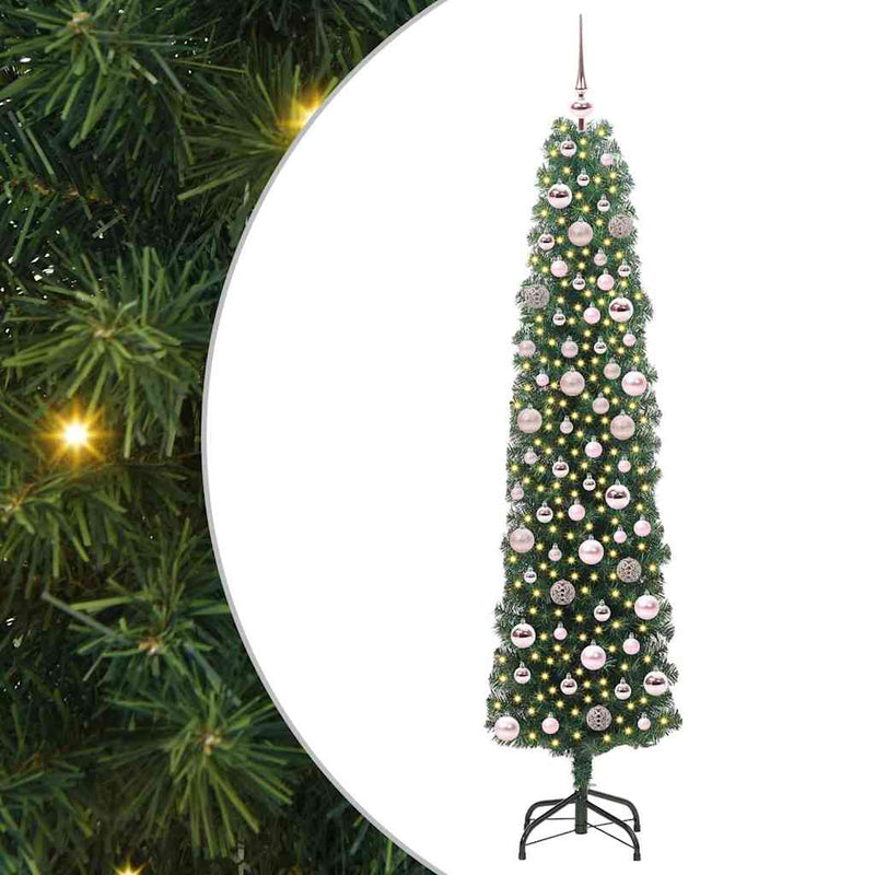 Load image into Gallery viewer, Vidaxl kunstkerstboom groen 180 cm pvc en staal en kunststof
