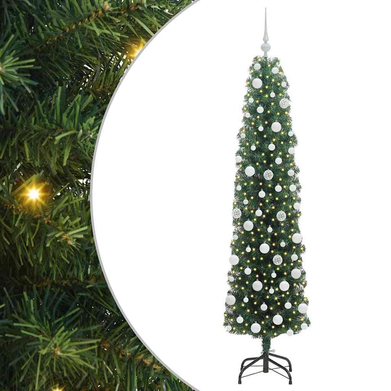 Load image into Gallery viewer, Vidaxl kunstkerstboom groen 180 cm pvc en staal en kunststof
