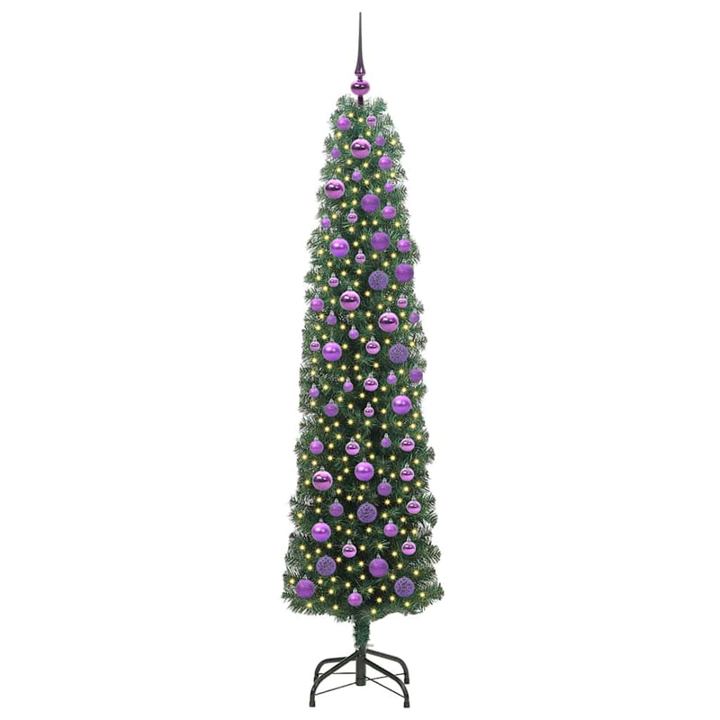 Load image into Gallery viewer, Vidaxl kunstkerstboom groen 180 cm pvc en staal en kunststof

