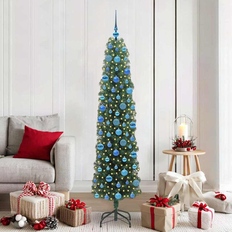 Load image into Gallery viewer, Vidaxl kunstkerstboom groen 180 cm pvc en staal en kunststof
