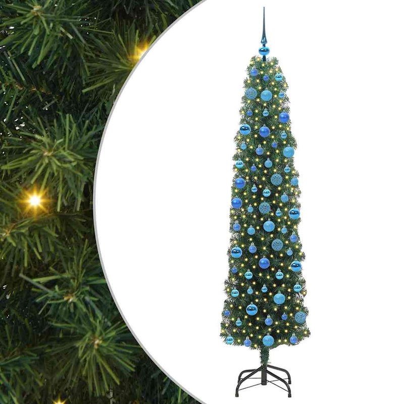 Load image into Gallery viewer, Vidaxl kunstkerstboom groen 180 cm pvc en staal en kunststof
