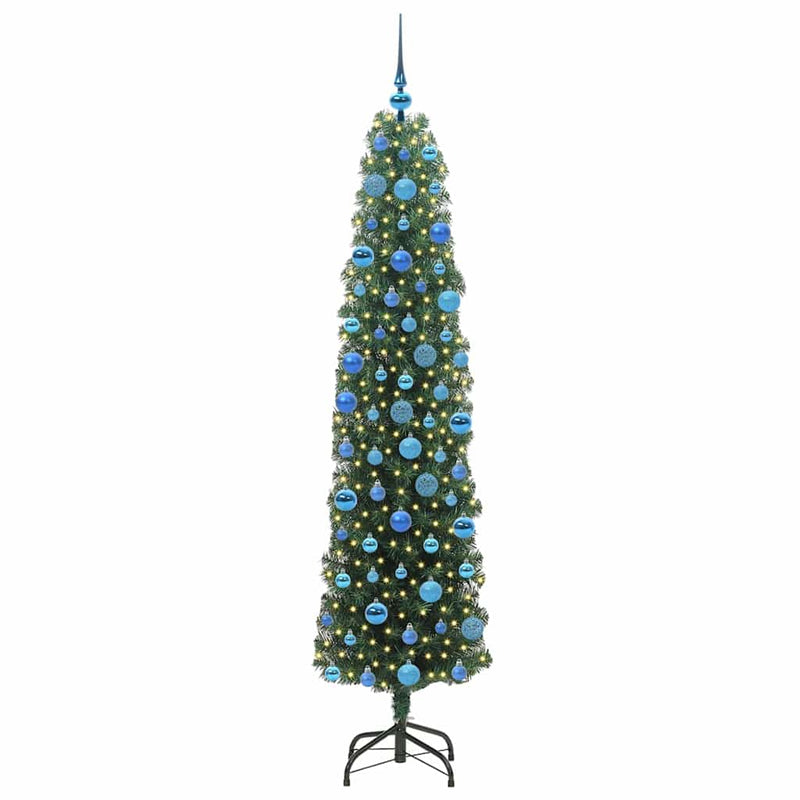 Load image into Gallery viewer, Vidaxl kunstkerstboom groen 180 cm pvc en staal en kunststof
