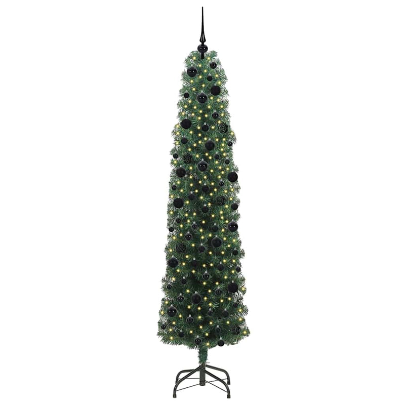 Load image into Gallery viewer, Vidaxl kunstkerstboom groen 240 cm pvc en staal en kunststof
