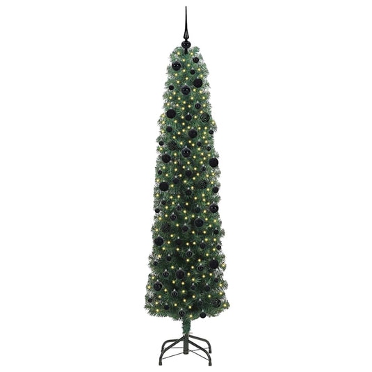 Vidaxl kunstkerstboom groen 240 cm pvc en staal en kunststof