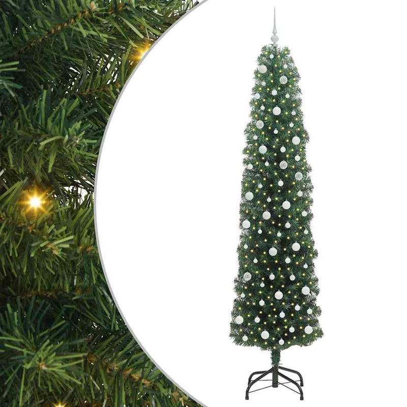 Load image into Gallery viewer, Vidaxl kunstkerstboom groen 240 cm pvc en staal en kunststof
