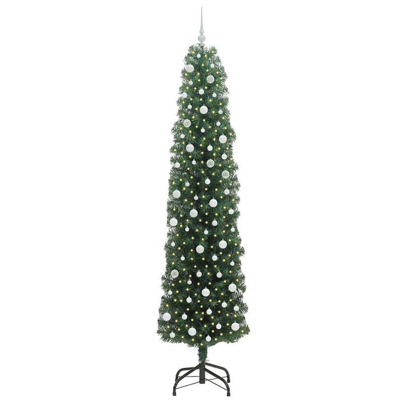 Load image into Gallery viewer, Vidaxl kunstkerstboom groen 240 cm pvc en staal en kunststof
